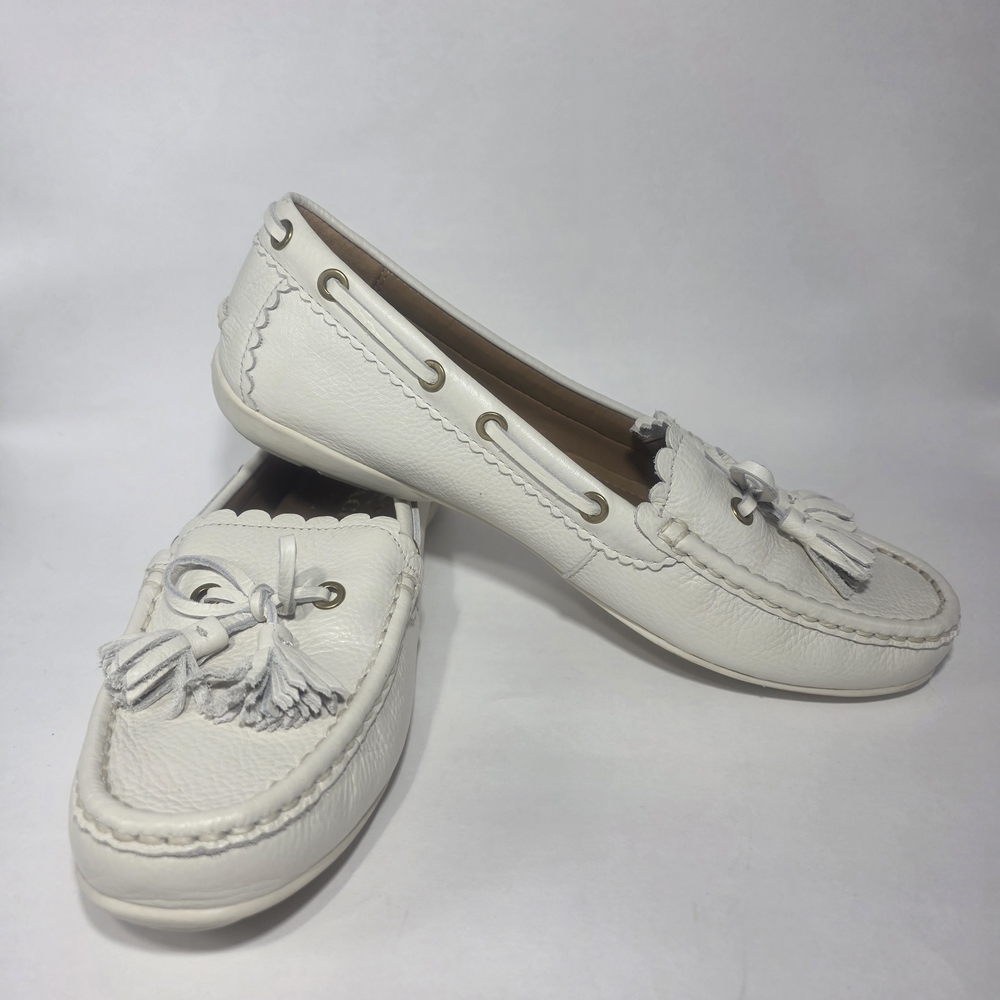 Coach White Leather Tassel Loafers Women’s US 9.5 Excellent Condition - Picture 6 of 9
